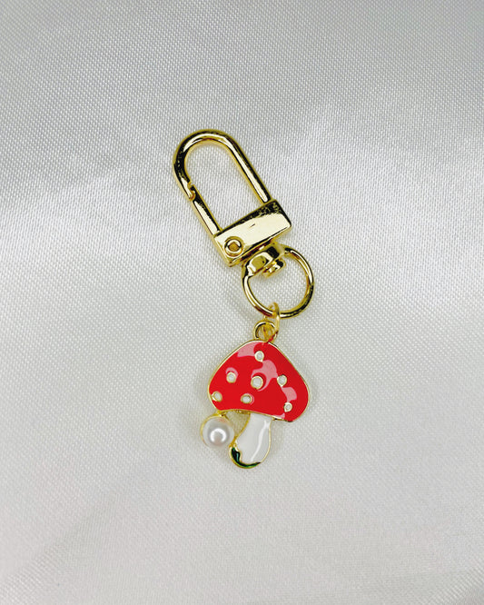 Mini Mushroom Keychain